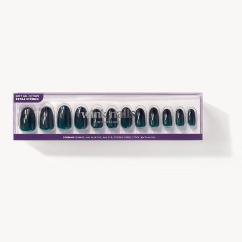paznokcie zielone deep green press on