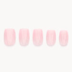 artificial nails sparkly pink press on
