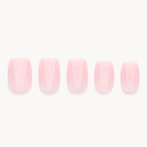 artificial nails sparkly pink press on