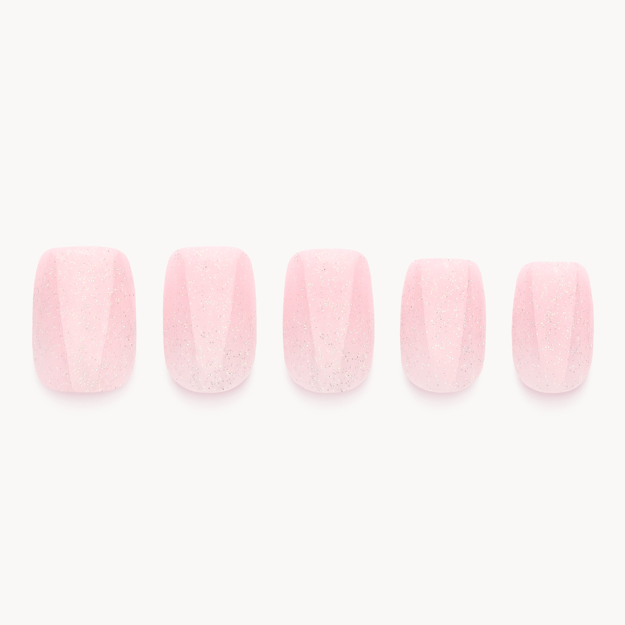 artificial nails sparkly pink press on
