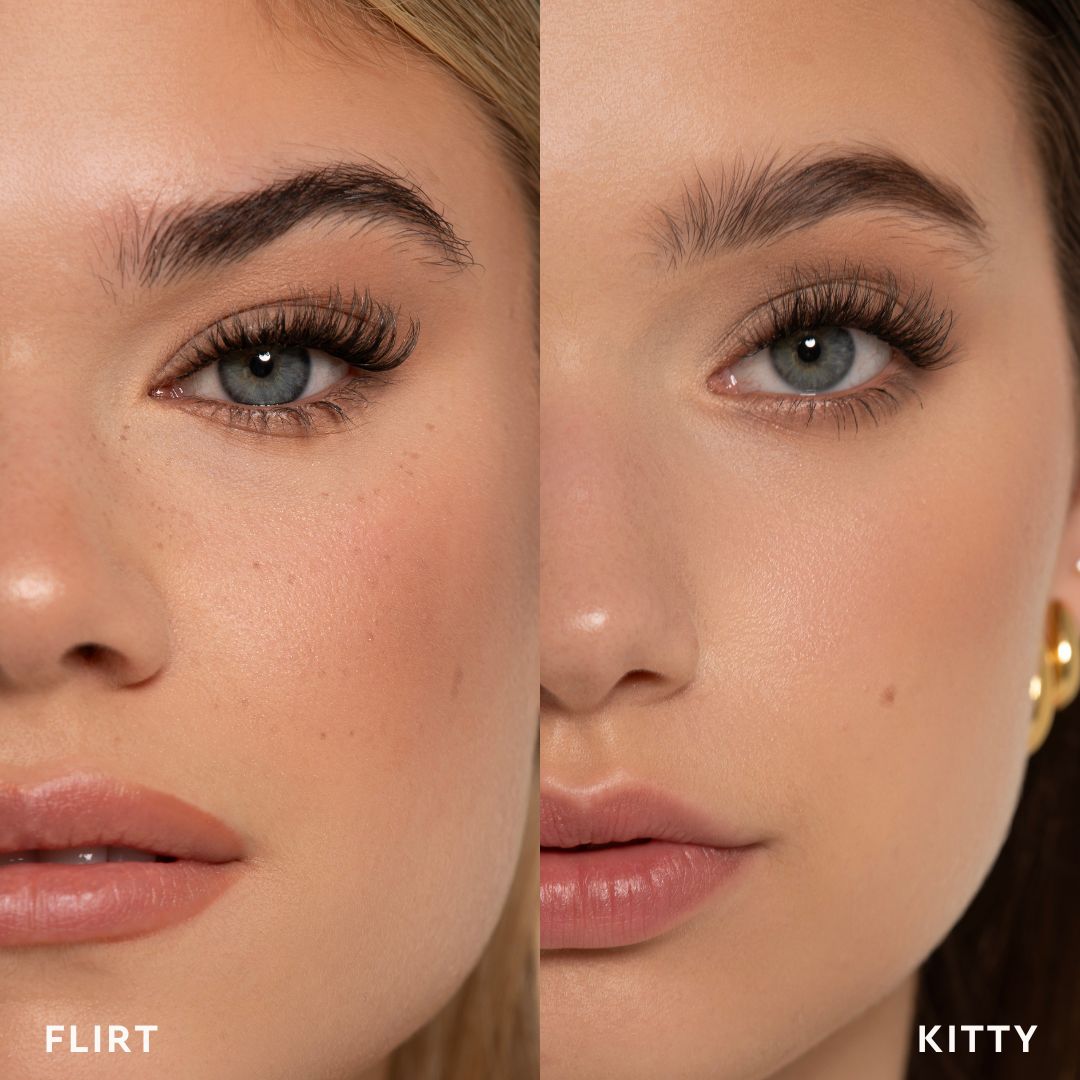 Kitty and Flirt bonding eyelashes on the eye