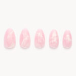 pink marble artificial nails osono