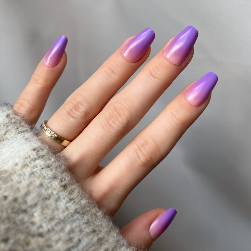 Purple boom sztuczne paznokcie