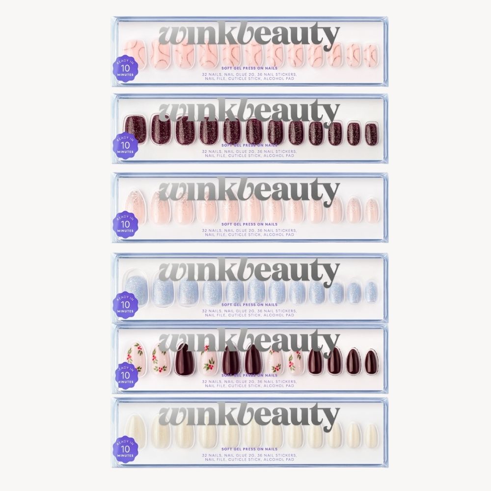 zestaw paznokcie press on zima 2025